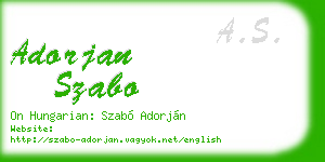 adorjan szabo business card