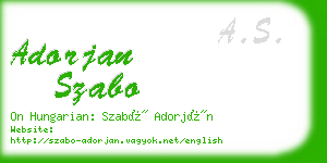 adorjan szabo business card